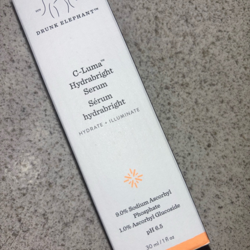 Drunk Elephant C-Luma Hydrabright Serum - White and Orange